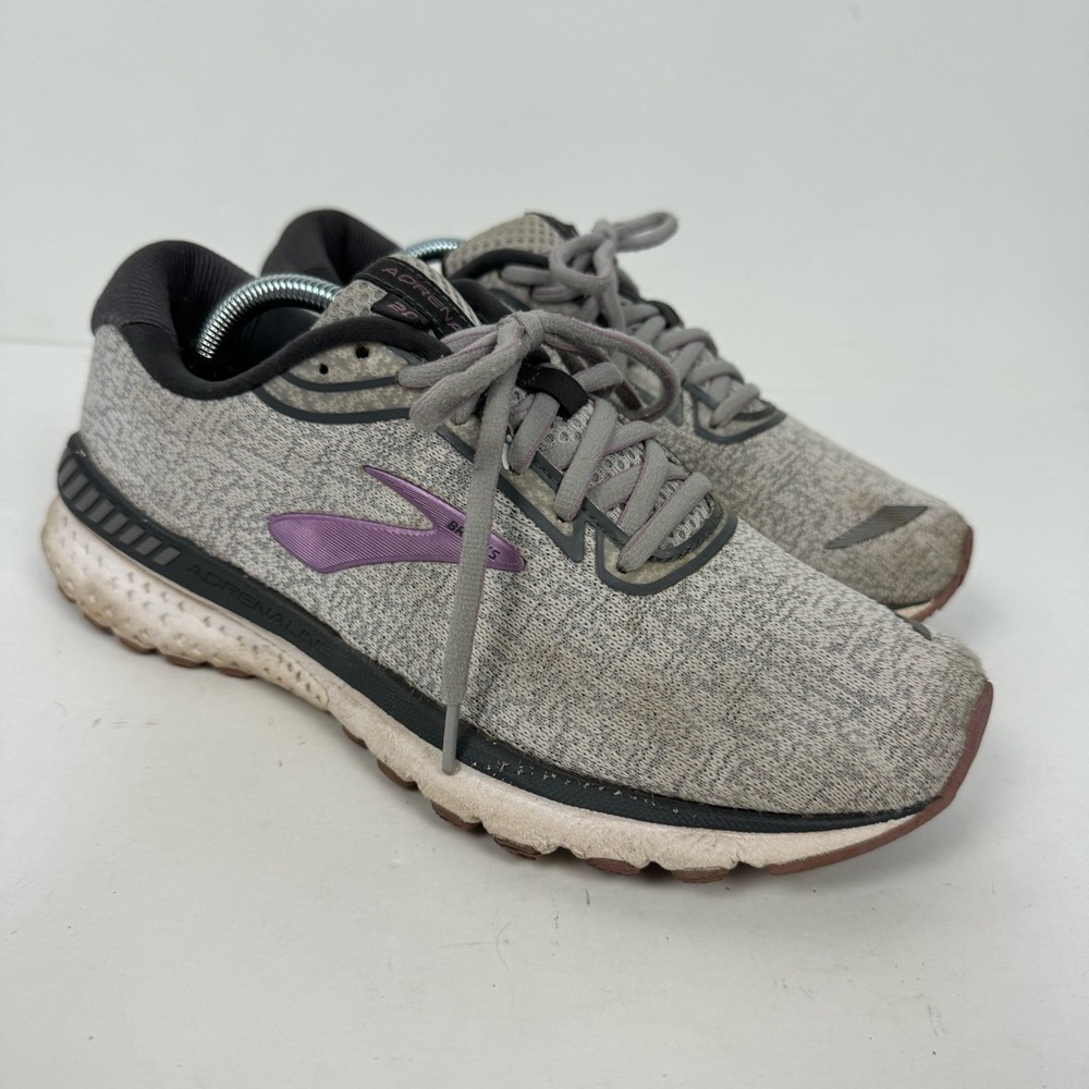 Brooks Adrenaline 20 Grey Gray & Purple Running shoes sneakers athletic